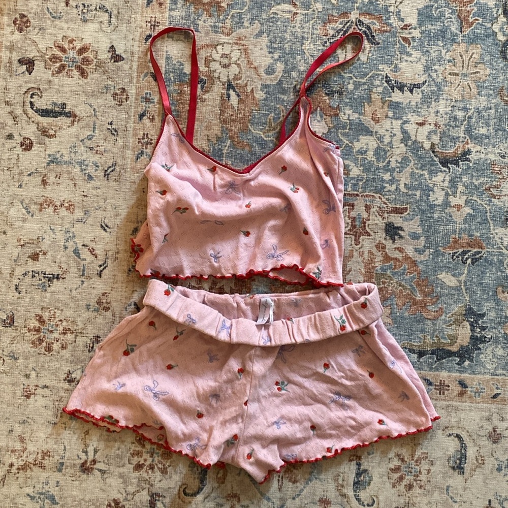 🎀 Urban Outfitters Out From Under Primrose Pointelle Cami & Low-Rise Micro set - Picture 5 of 8